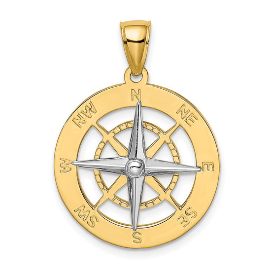 Gold Polished Compass Pendants