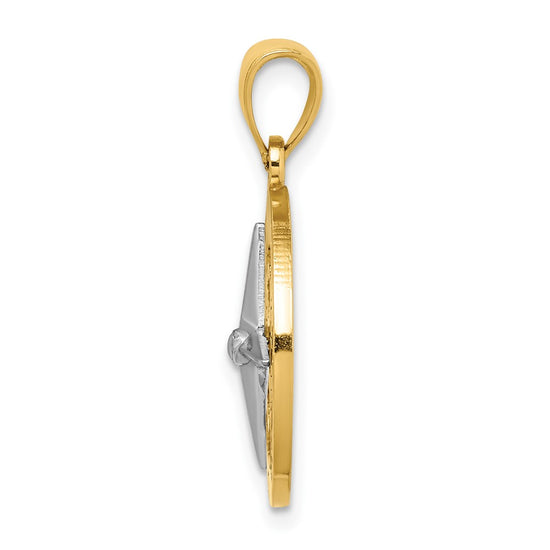 Gold Polished Compass Pendants