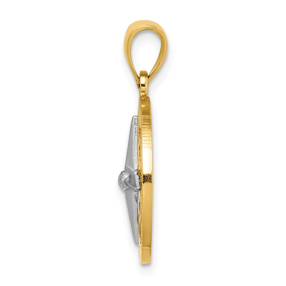 Gold Polished Compass Pendants