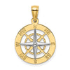 Gold Polished Compass Pendants