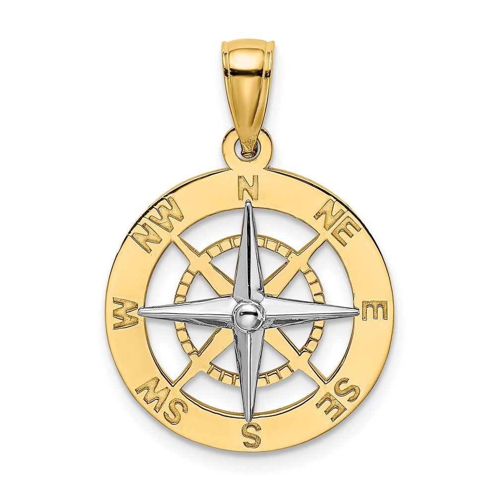 Gold Polished Compass Pendants