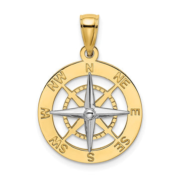 Gold Polished Compass Pendants