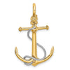Gold Polished Anchor Pendants