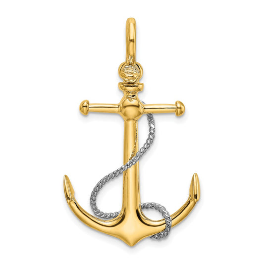 Gold Polished Anchor Pendants