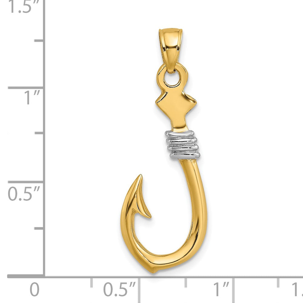 Gold Polished Fish Hook Pendants