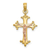 10K Two-Tone Crucifix Charm