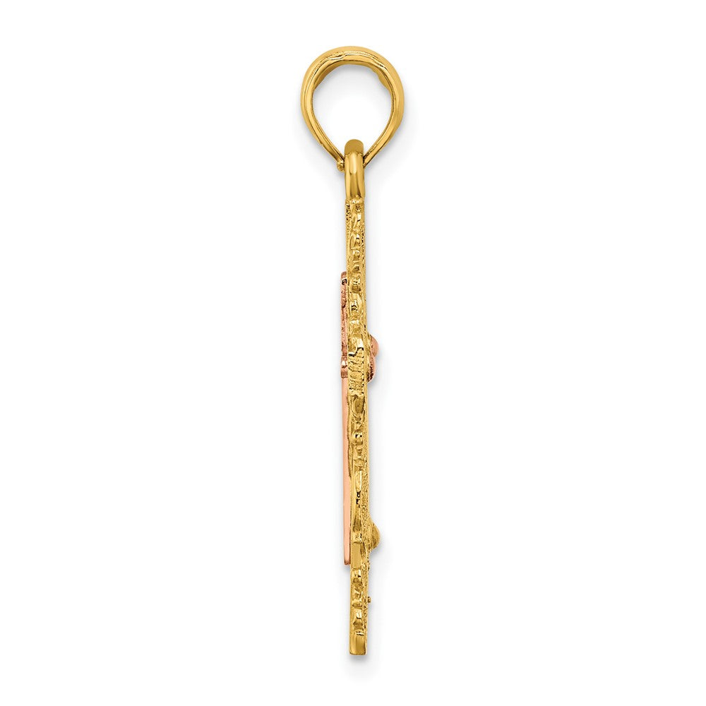 Gold Filigree Cross Pendant