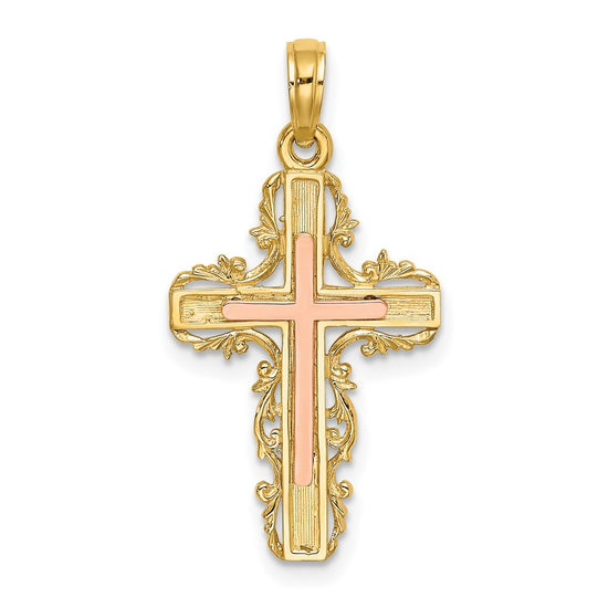 Gold Filigree Cross Pendant