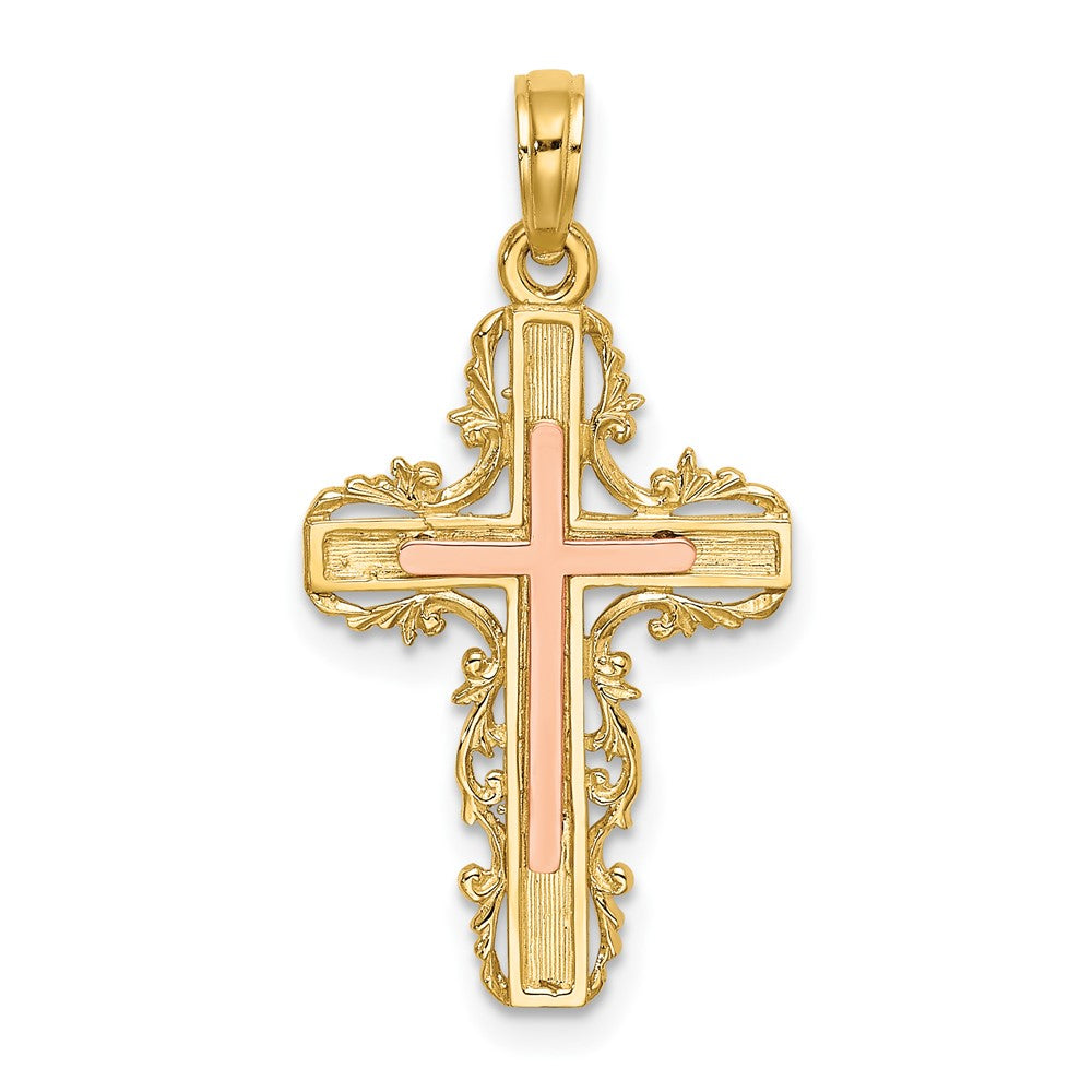 Gold Filigree Cross Pendant