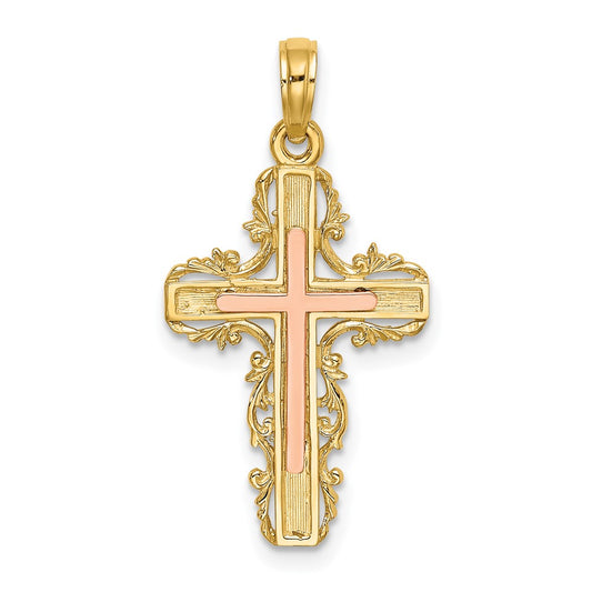 Gold Filigree Cross Pendant
