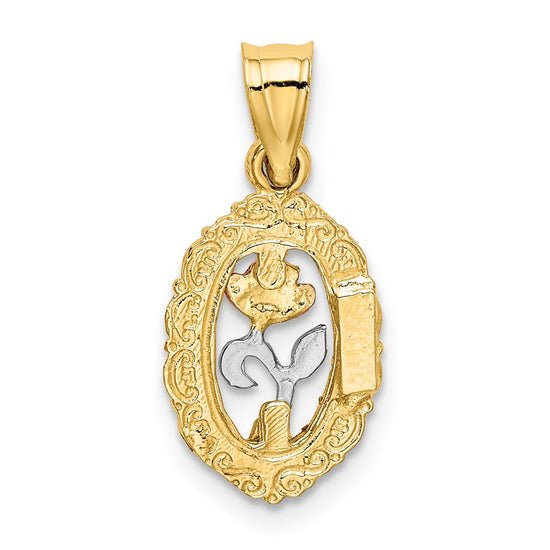 Gold Polished Flower Pendants