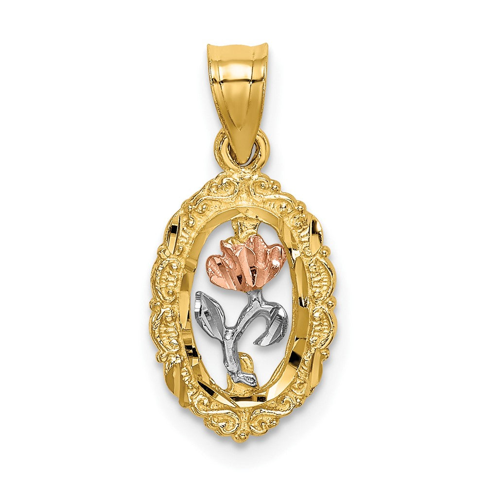 Gold Polished Flower Pendants