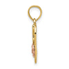 10k Two-Tone w/White Rodium #1 WIFE In Heart Charm
