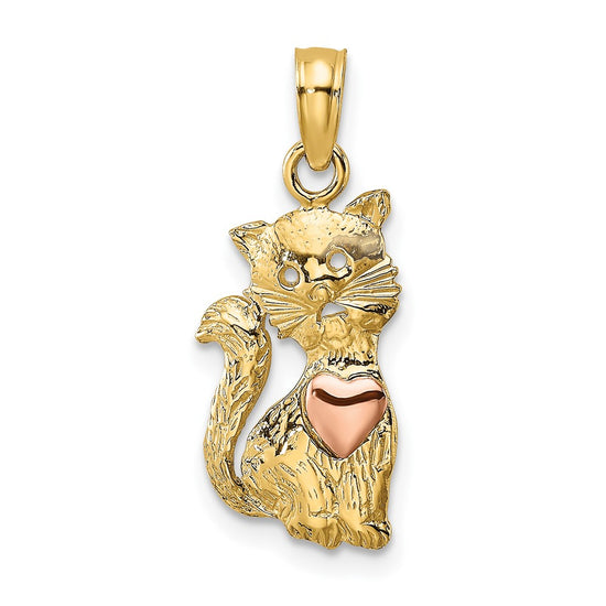 Gold Polished Cat Pendants