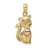 Gold Polished Cat Pendants