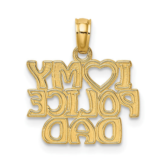 10k I HEART MY POLICE DAD Charm