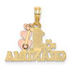 Gold # 1 Grandma with 3 Hearts Pendant
