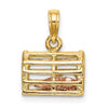 Gold Polished Lobster Trap Pendants