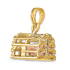 Gold Polished Lobster Trap Pendants