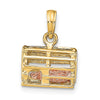 Gold Polished Lobster Trap Pendants