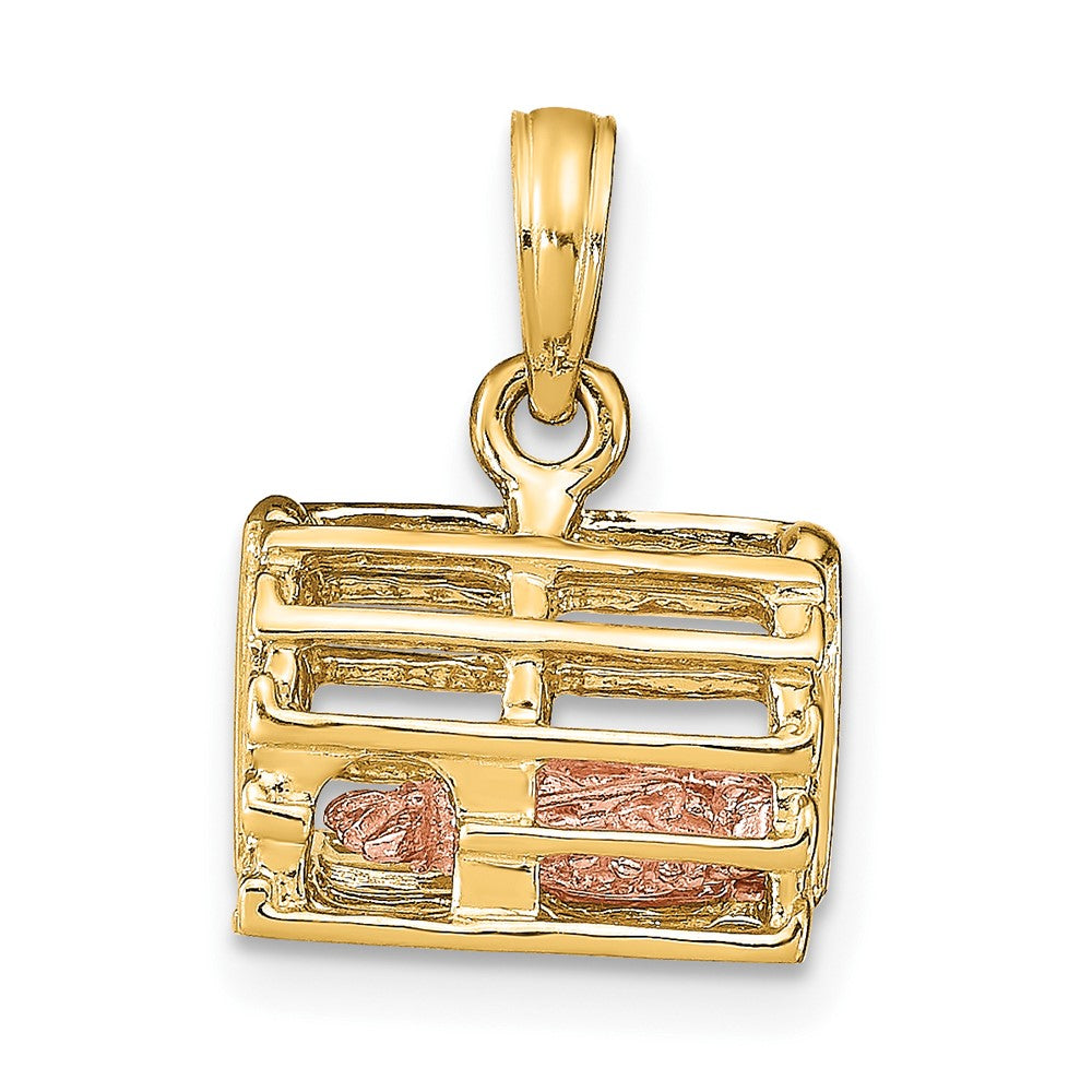 Gold Polished Lobster Trap Pendants