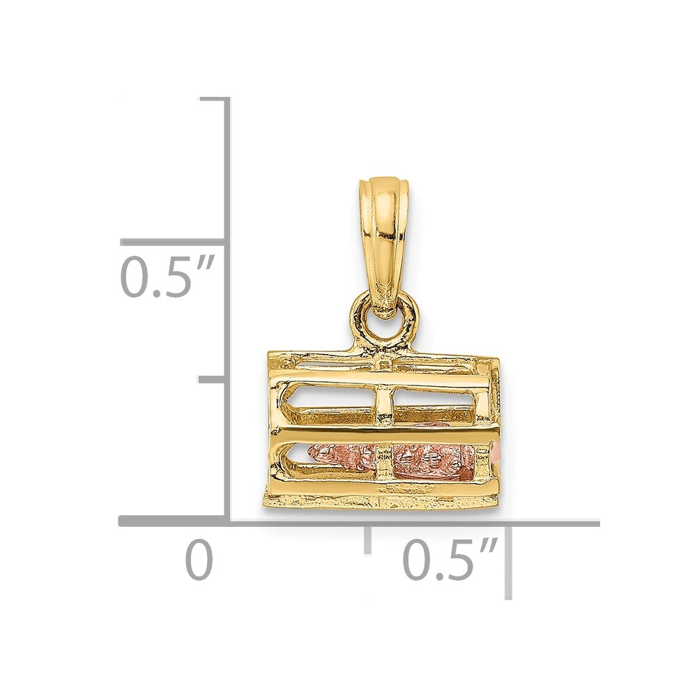 Gold Polished Lobster Trap Pendants