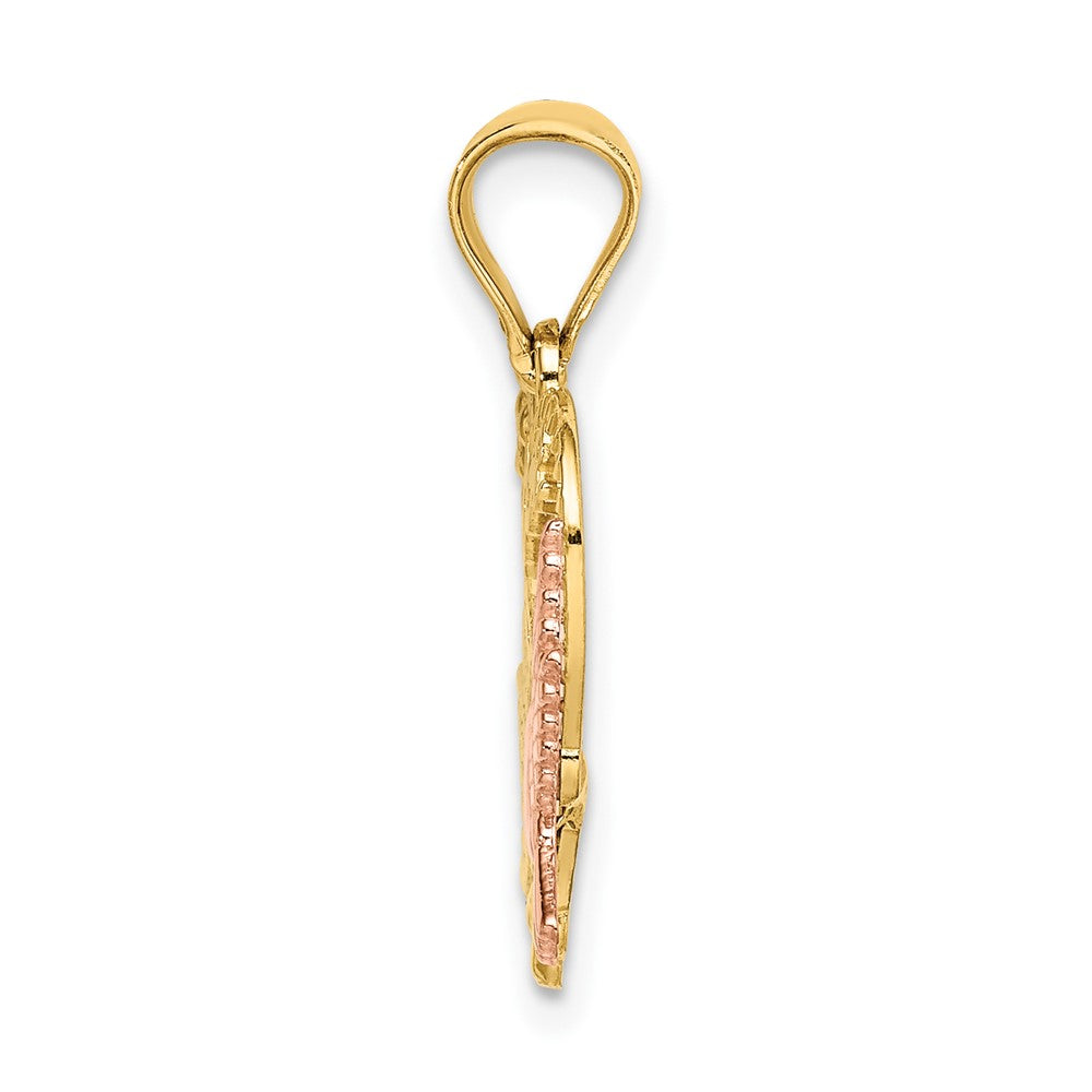 Gold AMOR Heart Charm