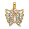 Gold Polished Butterfly Pendants
