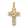 Gold Fluer de lis Crucifix Pendants