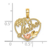 10k Two-Tone Heart w/ #1 MOTHER Charm