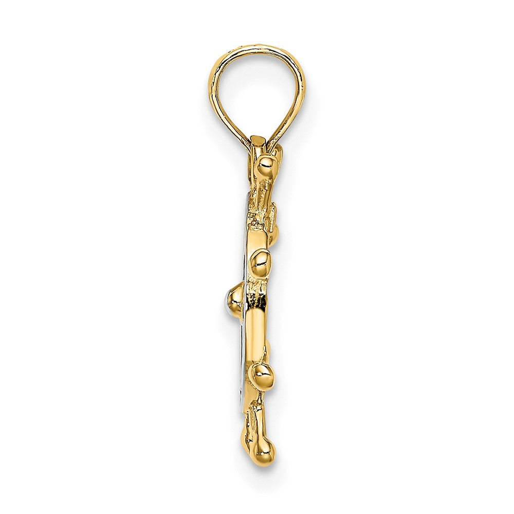 Gold Polished Ship Wheel Pendants