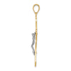 10K Two-tone Cut-Out Crucifix Charm