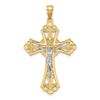 10K Two-tone Cut-Out Crucifix Charm