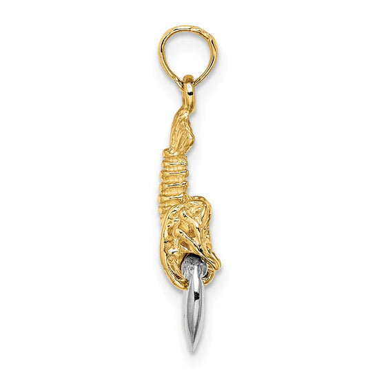 Gold Polished Lobster Pendants