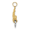 Gold Polished Lobster Pendants