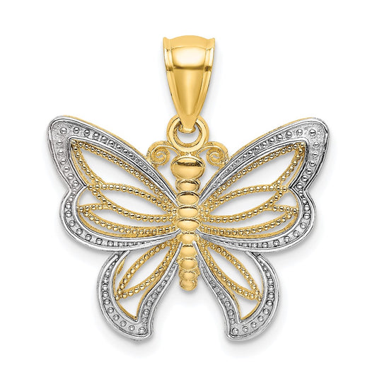 Gold Polished Butterfly Pendants