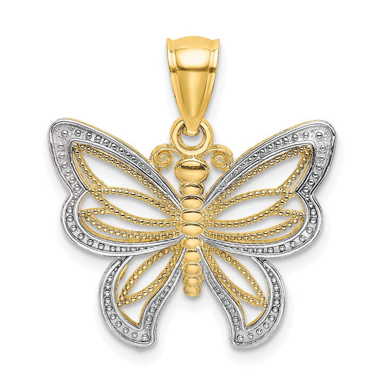 Gold Polished Butterfly Pendants