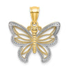 Gold Polished Butterfly Pendants