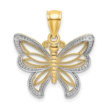 Gold Polished Butterfly Pendants
