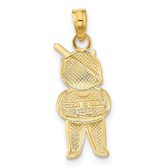 Gold with Rhodium Girl Charm
