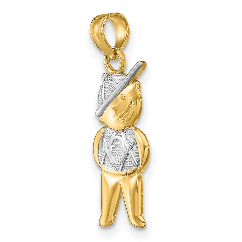 Gold with Rhodium Girl Charm