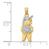 Gold with Rhodium Girl Charm