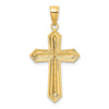 10K w/ Rhodium D/C Cross Pendant