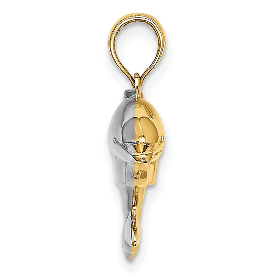 Gold Polished Dolphin Pendants