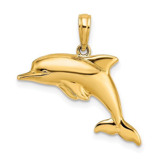 Gold Polished Dolphin Pendants