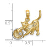 Gold Polished Cat Pendants