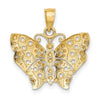Gold Polished Butterfly Pendants