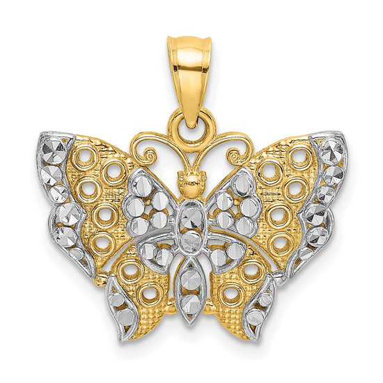 Gold Polished Butterfly Pendants