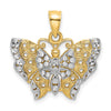 Gold Polished Butterfly Pendants