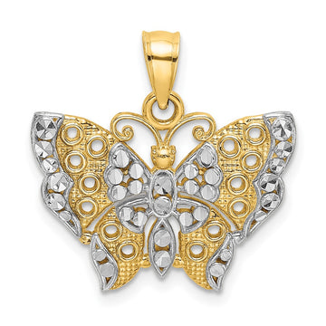 Gold Polished Butterfly Pendants